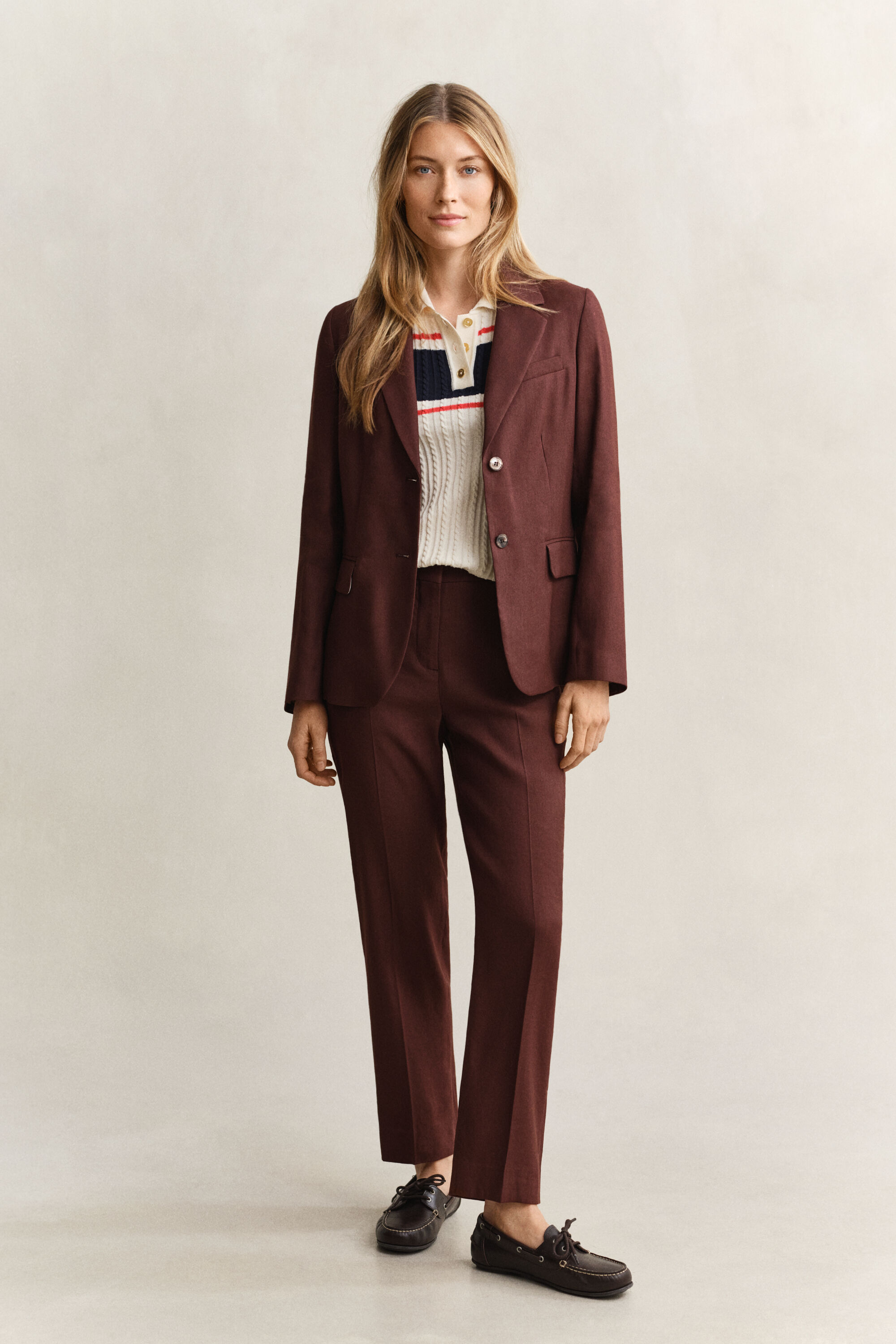 Blazer in lino elasticizzato