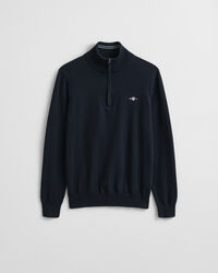 Maglia in cotone classico con zip corta