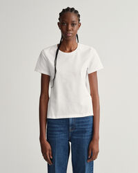 Top in cotone elasticizzato