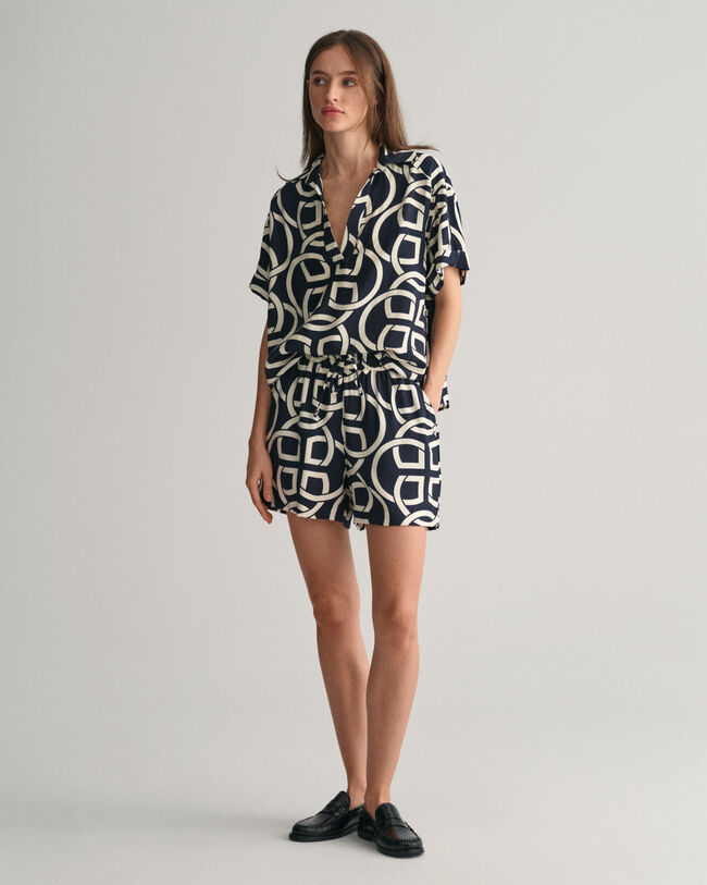 Pantaloncini pull-on con stampa Monogram relaxed fit