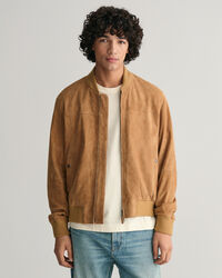 Giacca bomber in camoscio