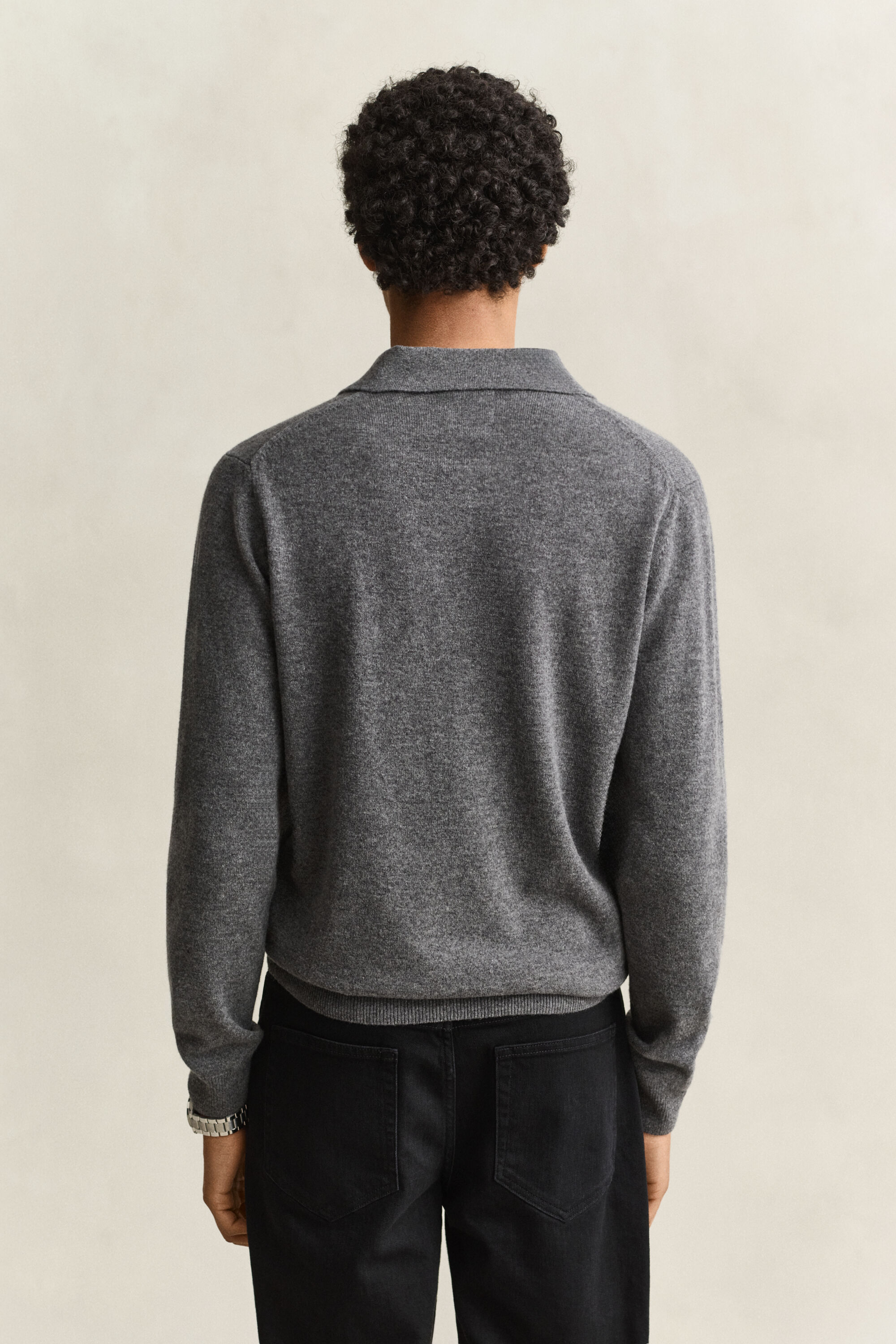 Maglia polo in finissima lana d’agnello