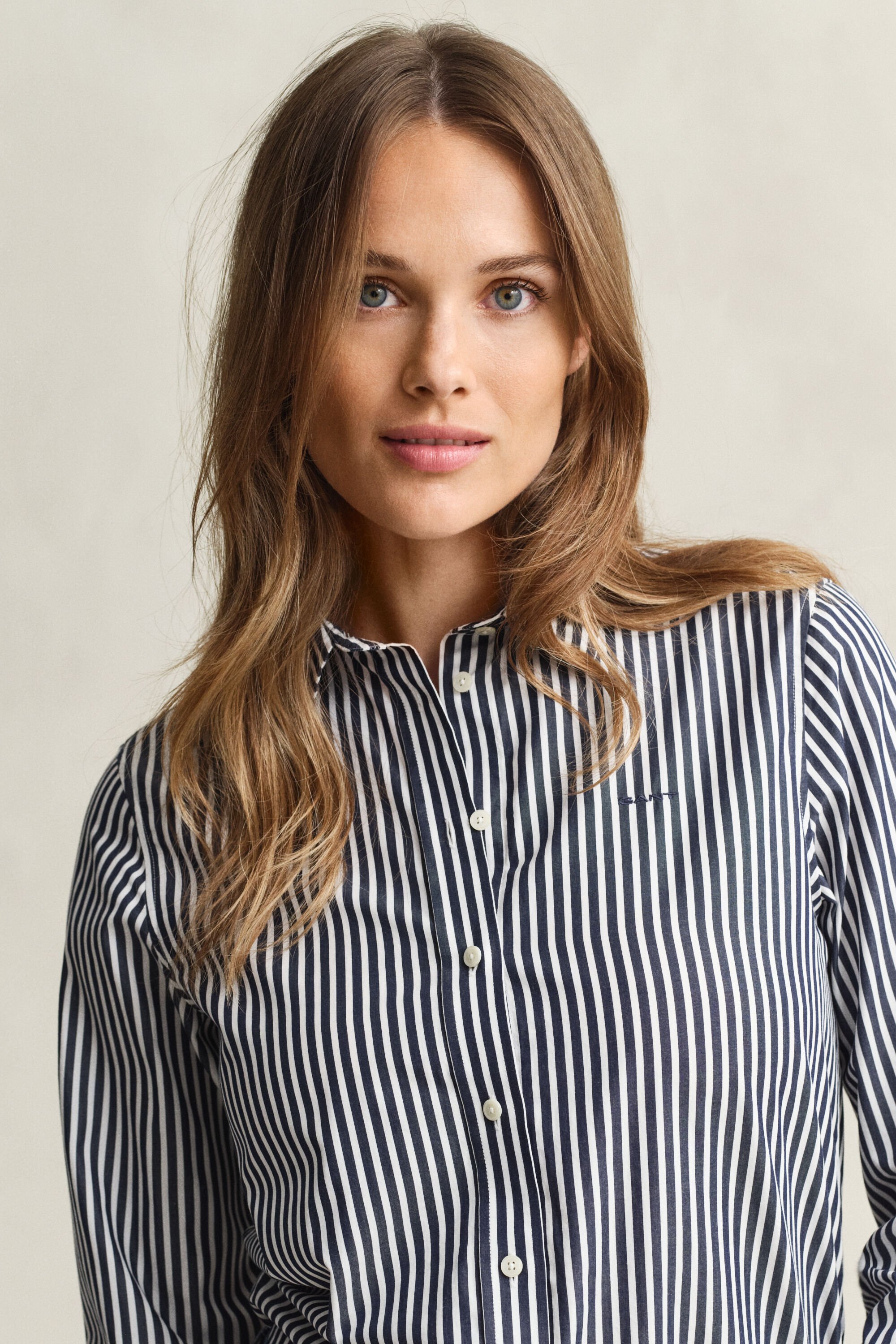 Camicia classica in popeline a righe regular fit