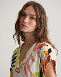 Abito a maniche corte Palm Print