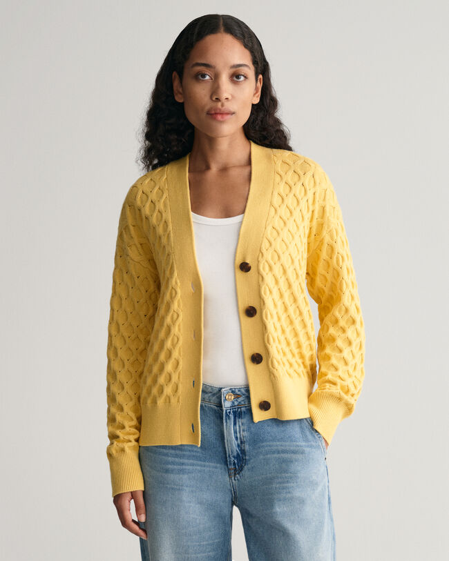 Cardigan in maglia testurizzata