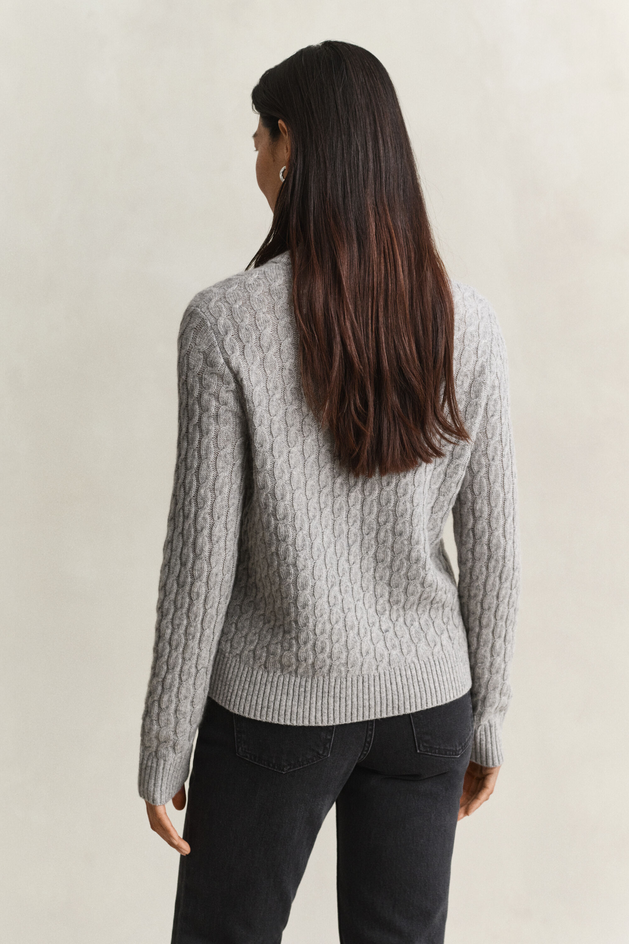 Maglia a trecce in cashmere