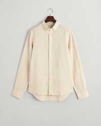 Camicia di lino pied de poule slim fit