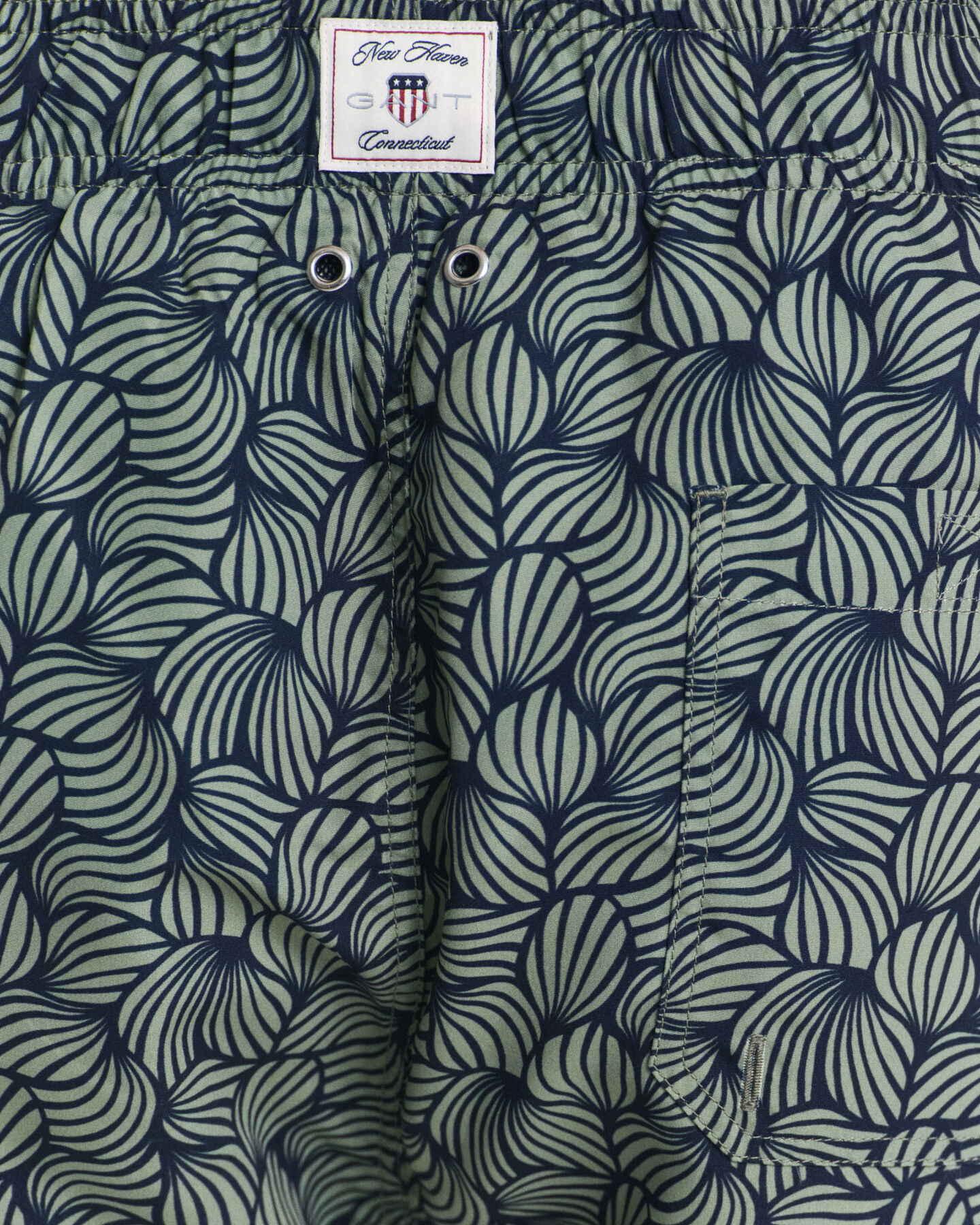 Pantaloncini da bagno con stampa di corda