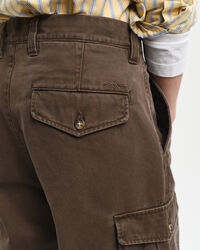 Pantaloni cargo in twill di cotone regular fit