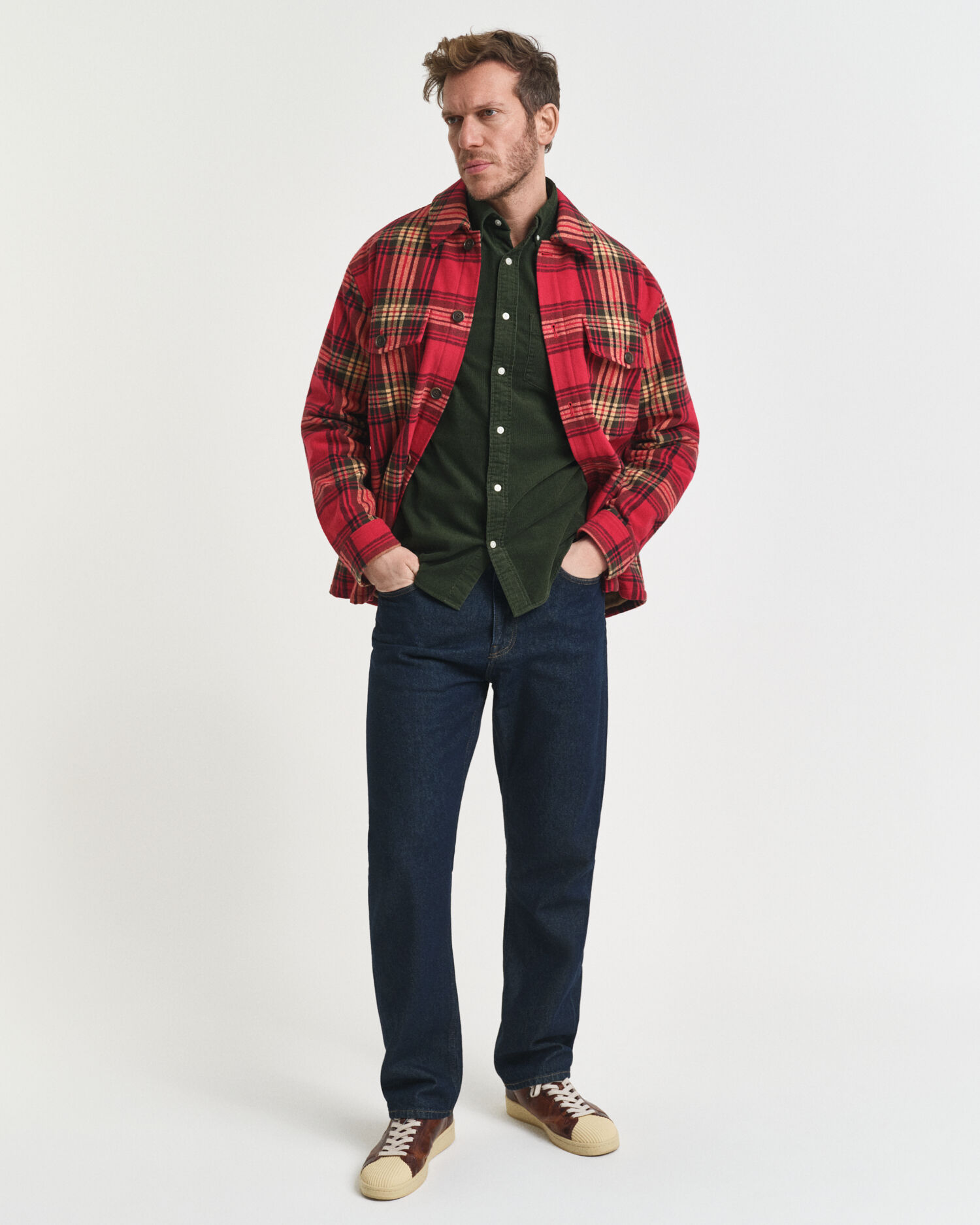 Camicia in velluto a coste regular fit