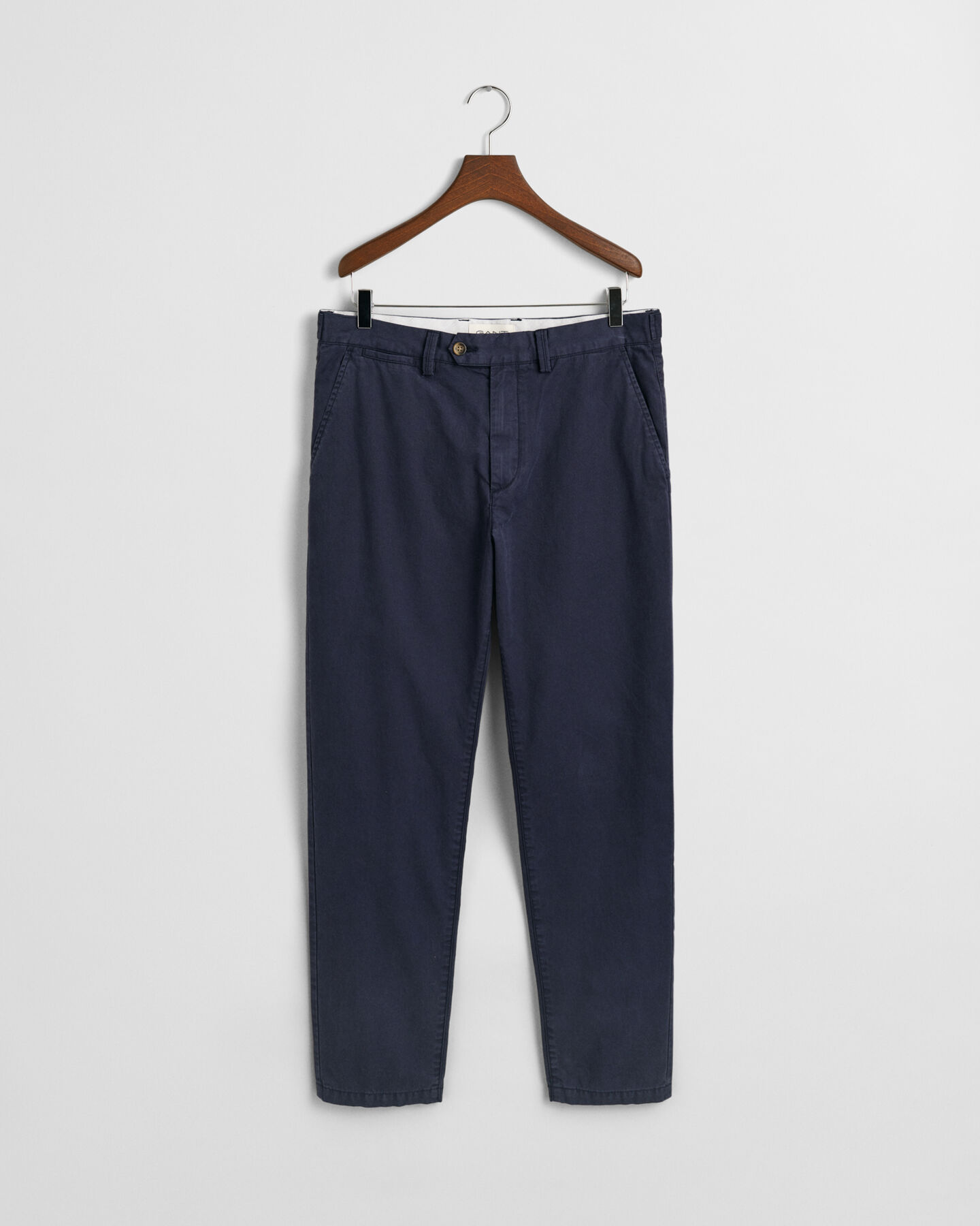 Pantaloni chino in tela stretti in fondo regular fit