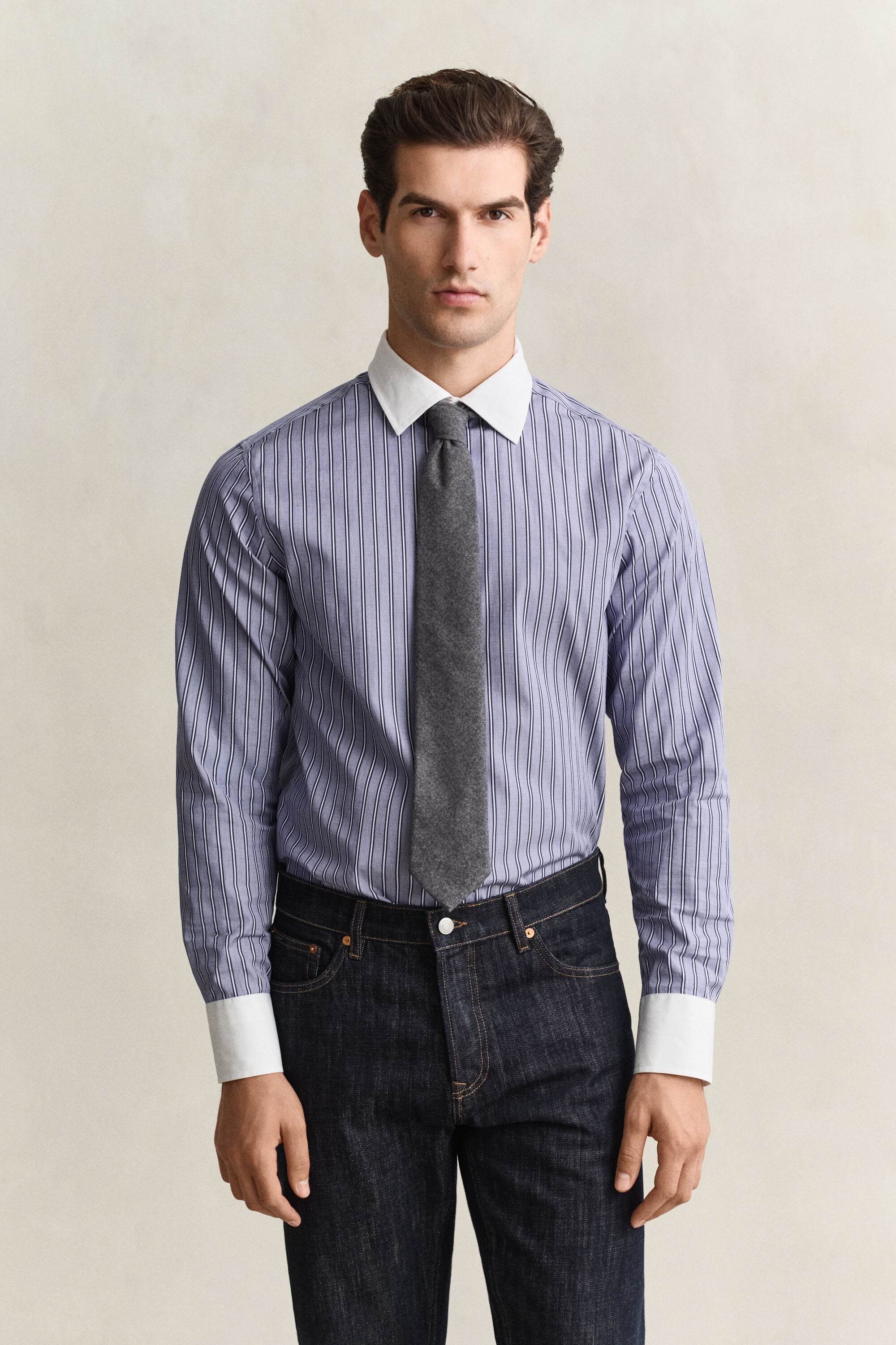Camicia fil-à-fil a righe