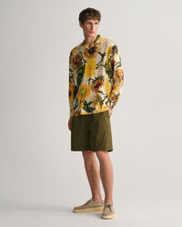 Pantaloncini da abito in misto lino-cotone