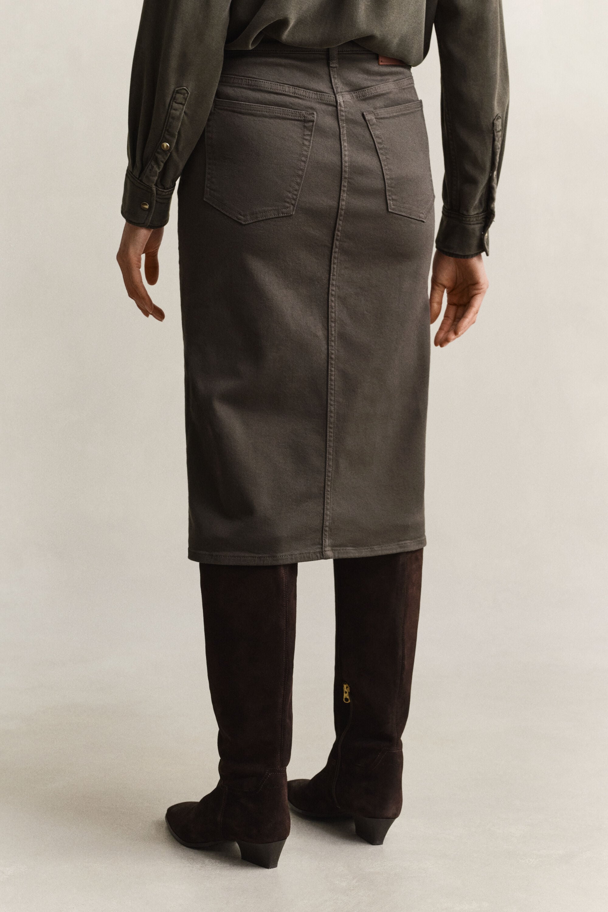 Gonna longuette in twill