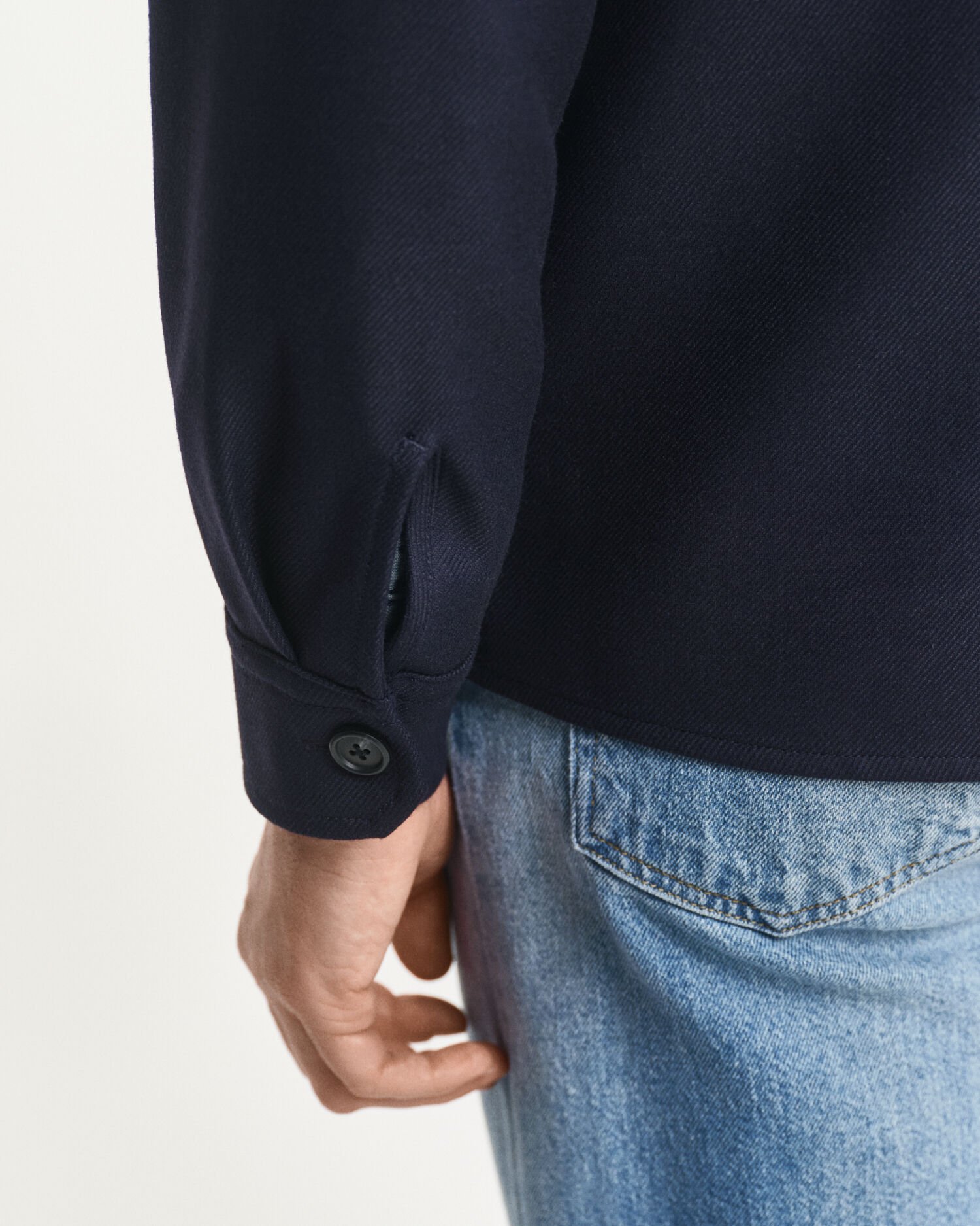 Camicia giacca in misto lana regular fit