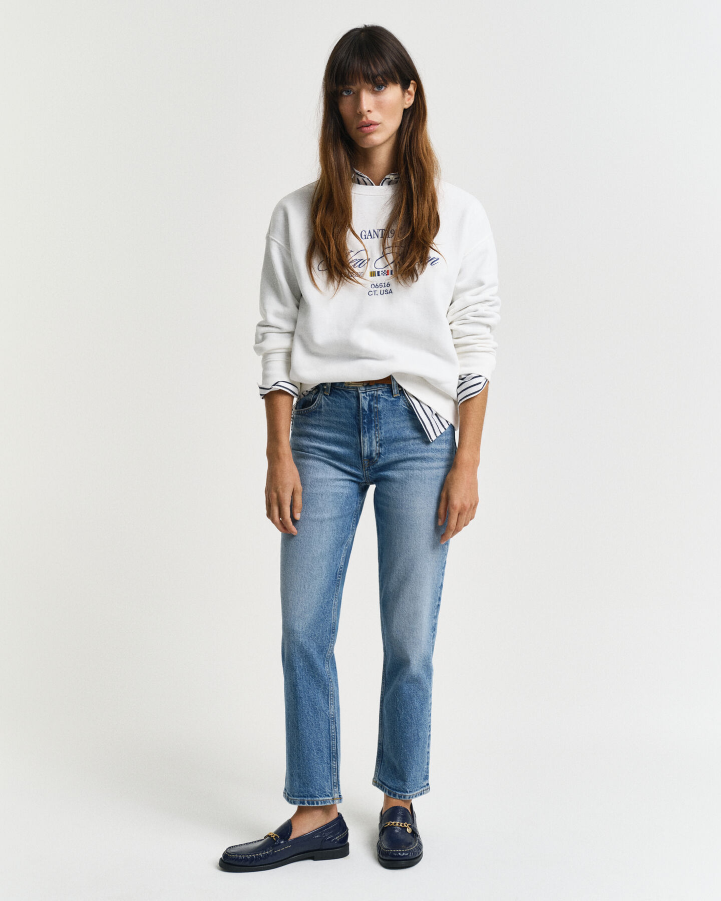 Jeans alla caviglia con gamba dritta