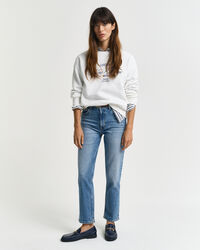 Jeans alla caviglia con gamba dritta