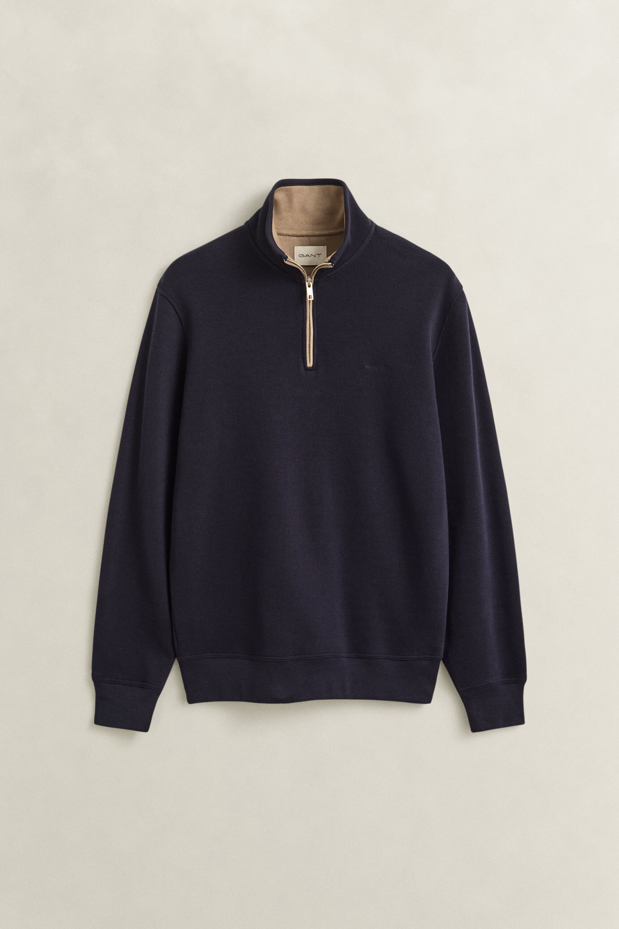 Felpa Sacker Rib con zip corta