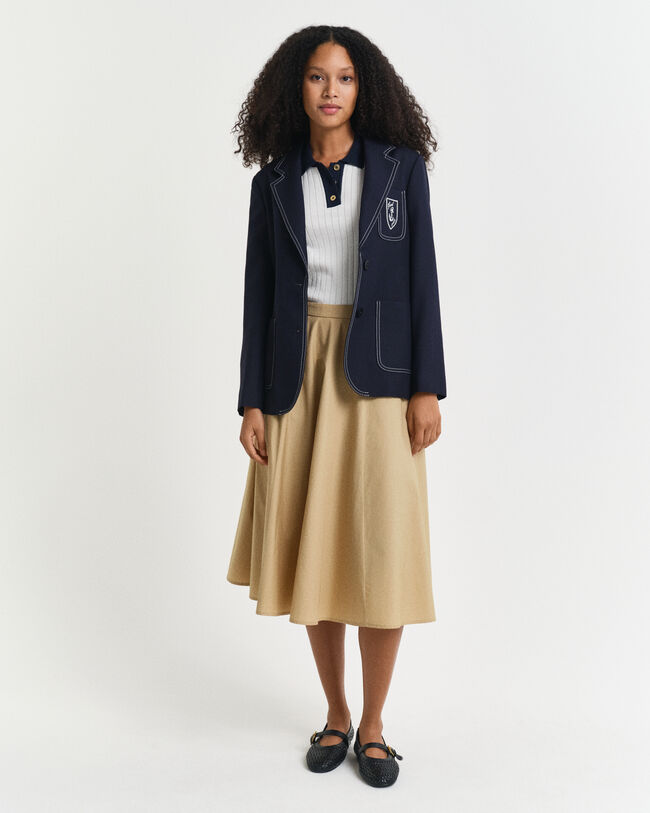 Rugger a maniche corte a coste a contrasto