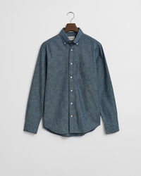 Camicia indaco in chambray regular fit