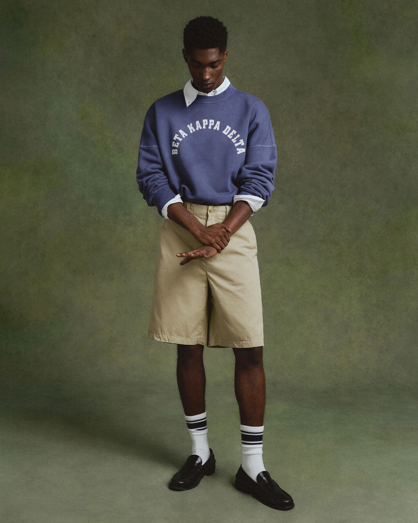 Pantaloncini chino in twill di cotone relaxed fit