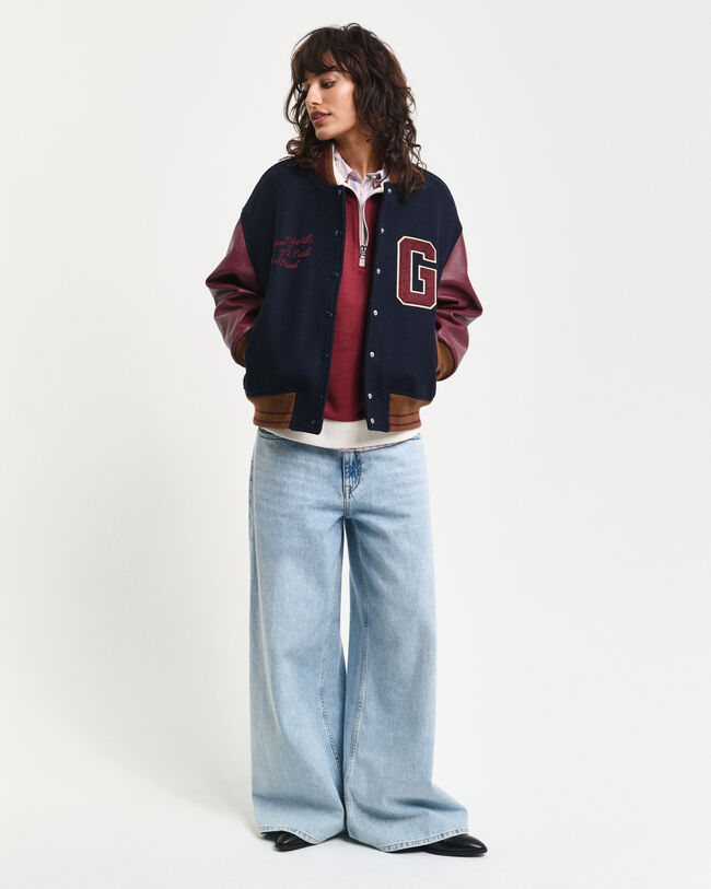 Felpa con zip corta stampa piccola