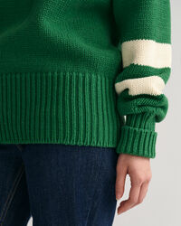 Maglia girocollo a righe a maniche corte