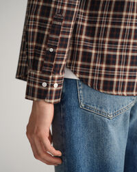 Camicia in twill a quadri slim fit