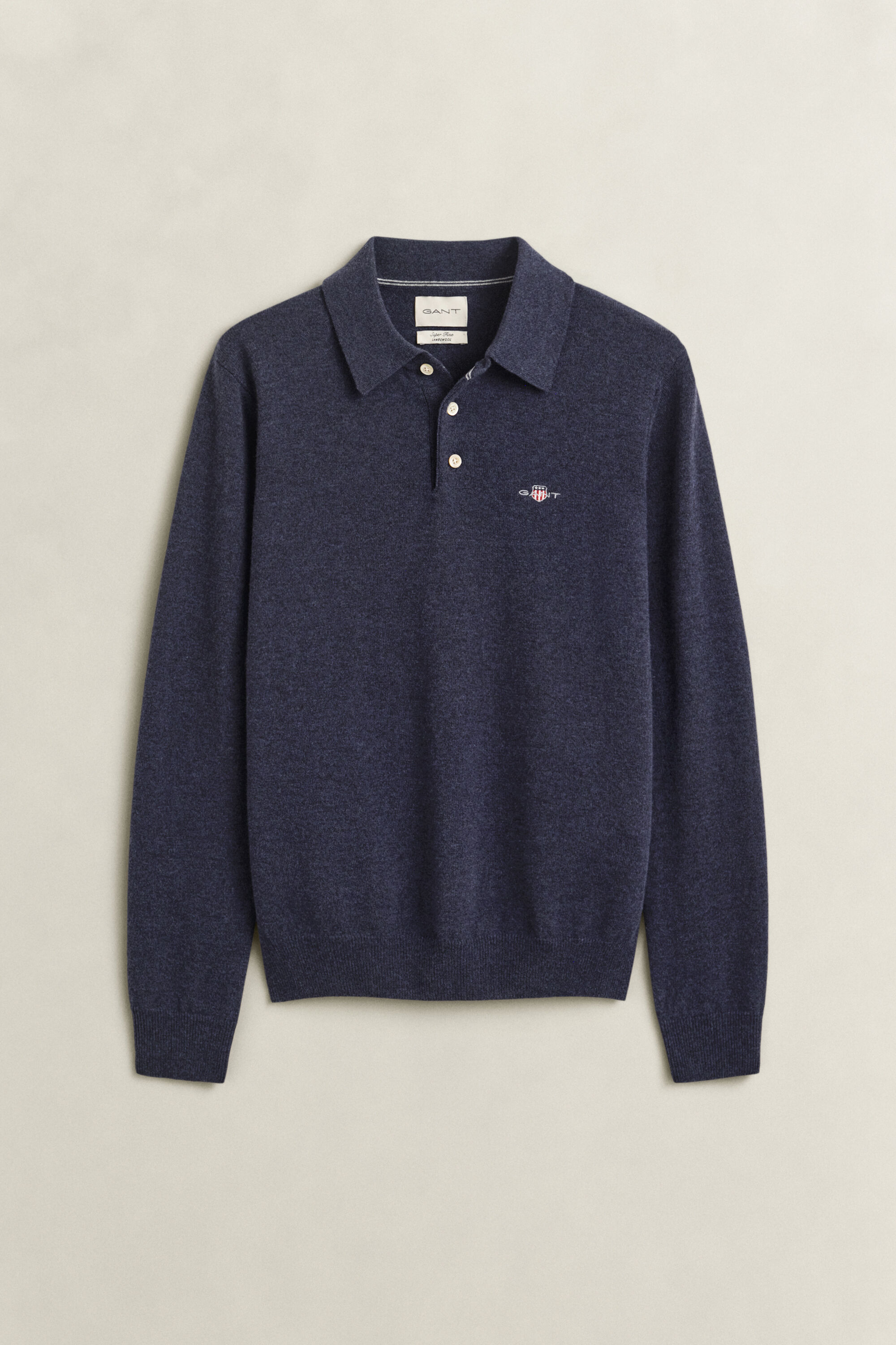 Maglia polo in finissima lana d’agnello