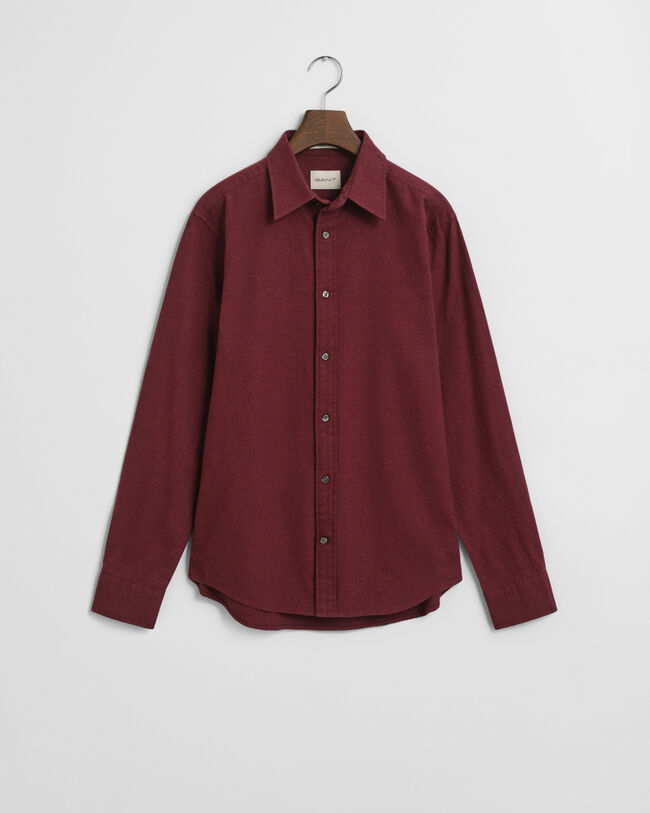 Camicia in flanella mélange regular fit