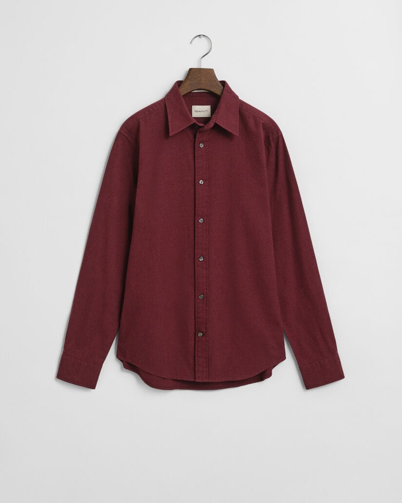 Camicia in flanella mélange regular fit