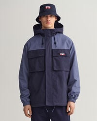 Giacca Blocked con cappuccio