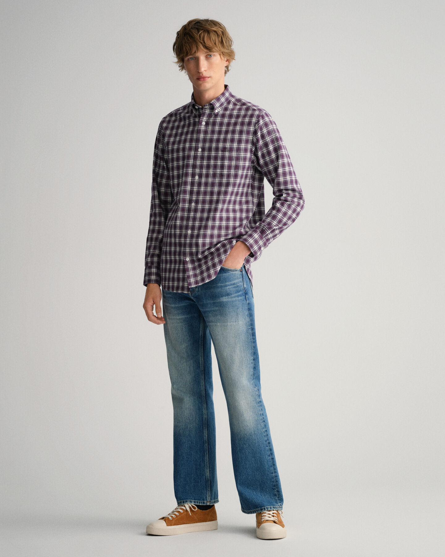 Camicia a quadri in flanella regular fit