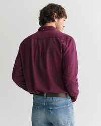 Camicia in flanella a microquadretti regular fit