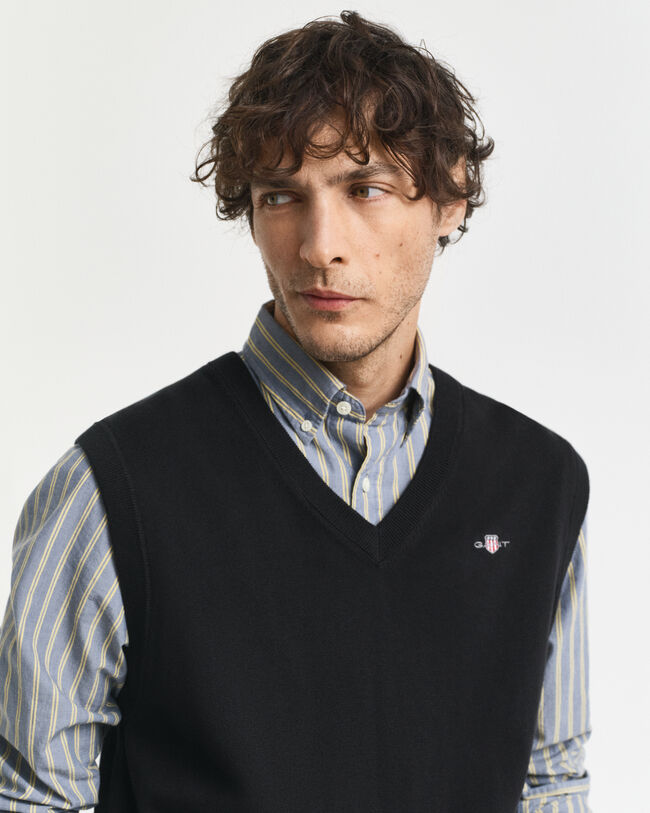 Piumino smanicato in cotone classico