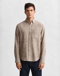 Camicia in lino-cotone regular fit