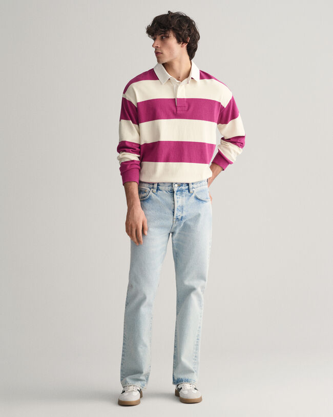 Jeans in denim délavé chiaro loose fit