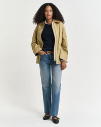 Maglia girocollo in cotone testurizzato