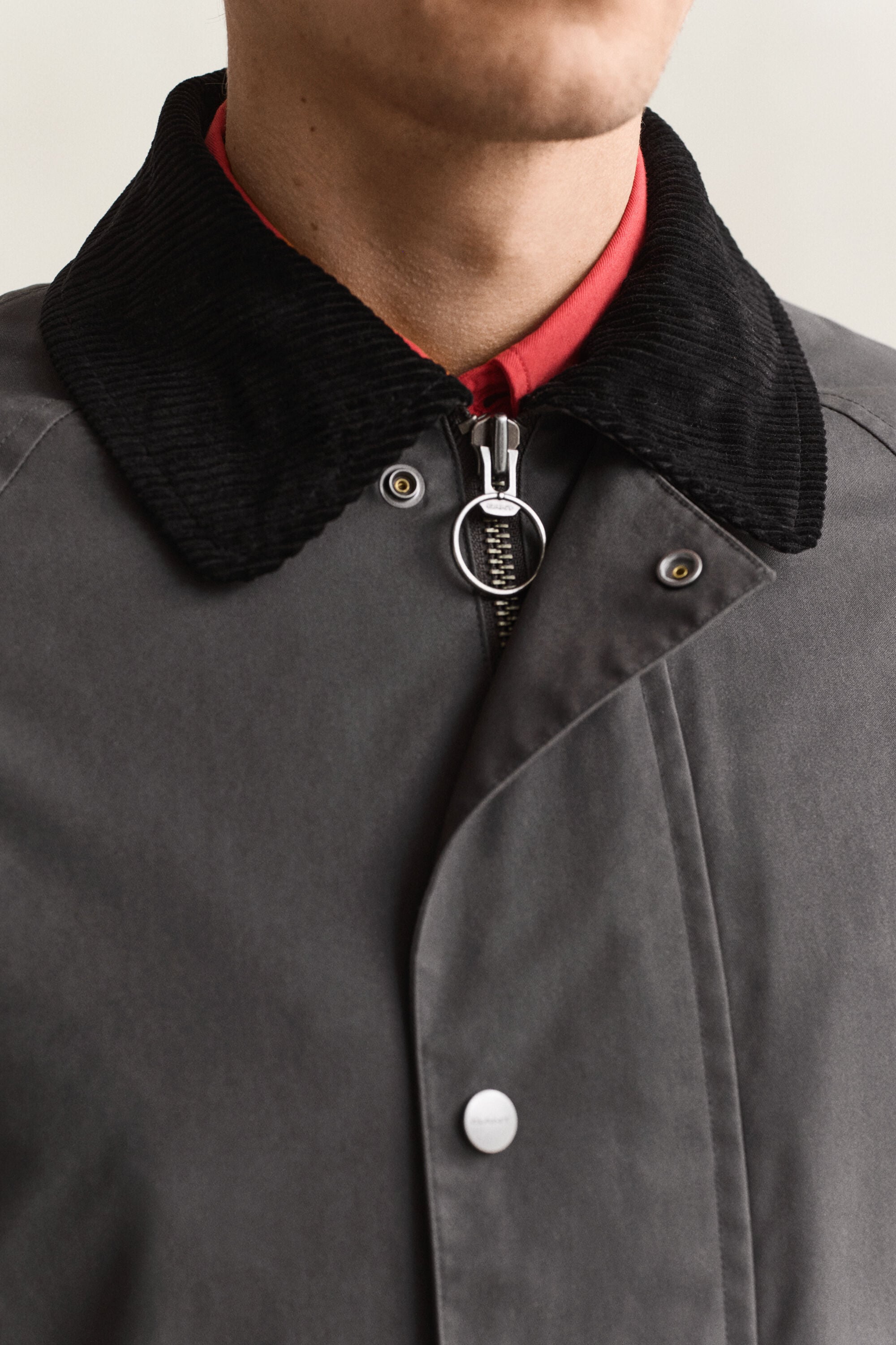 Cappotto classico in tessuto cerato