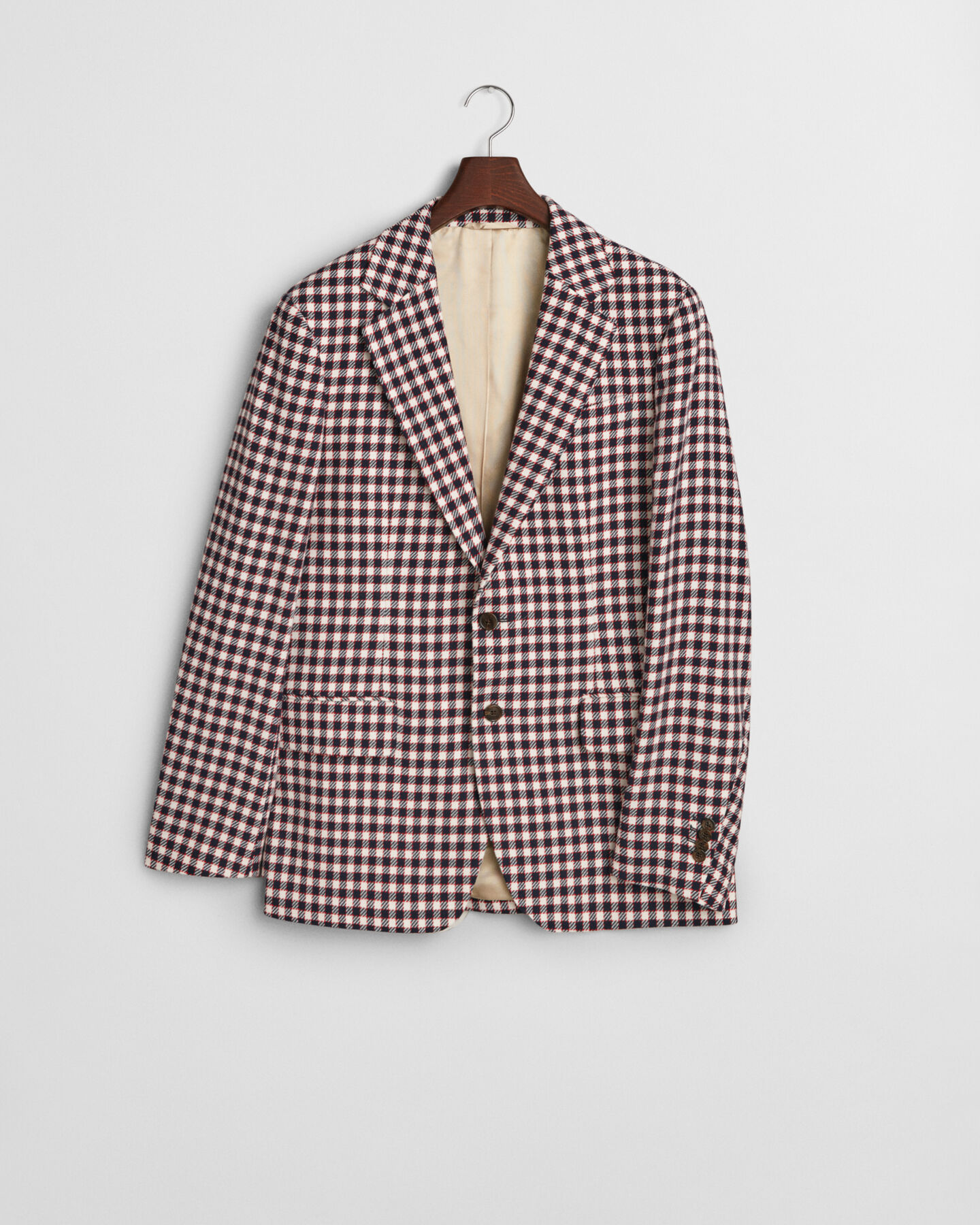 Blazer in misto cotone a quadri regular fit