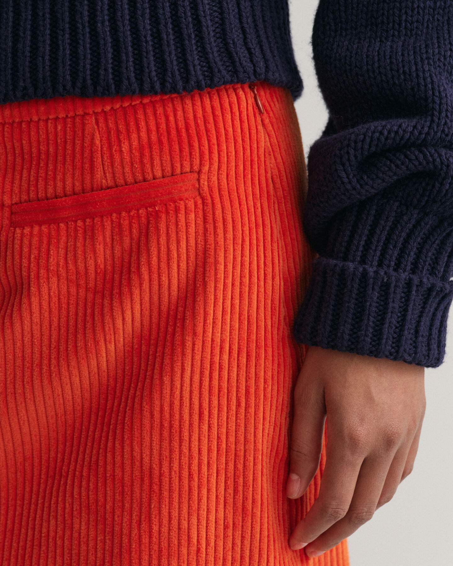 Minigonna in velluto a coste