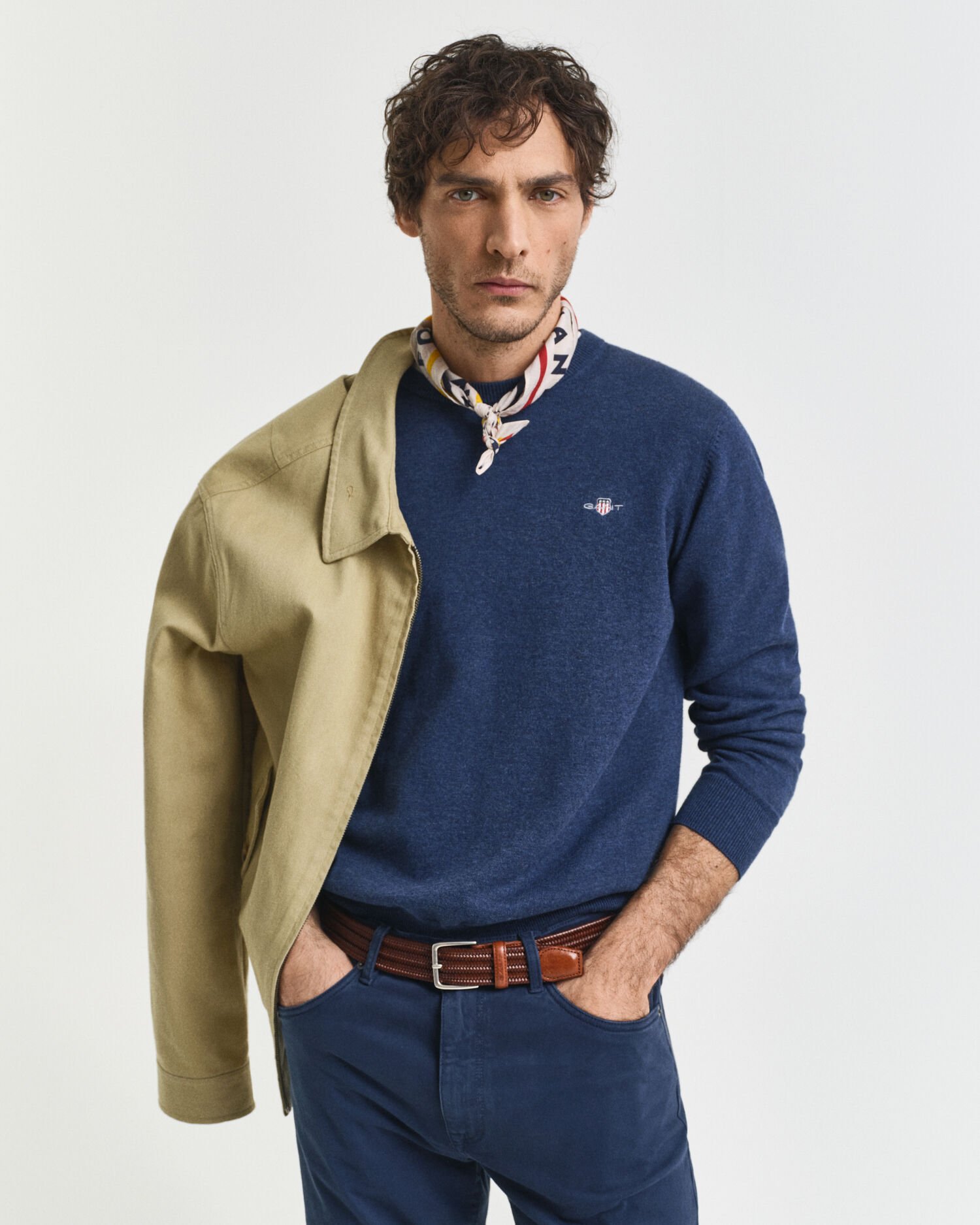 Maglia girocollo in cotone classico