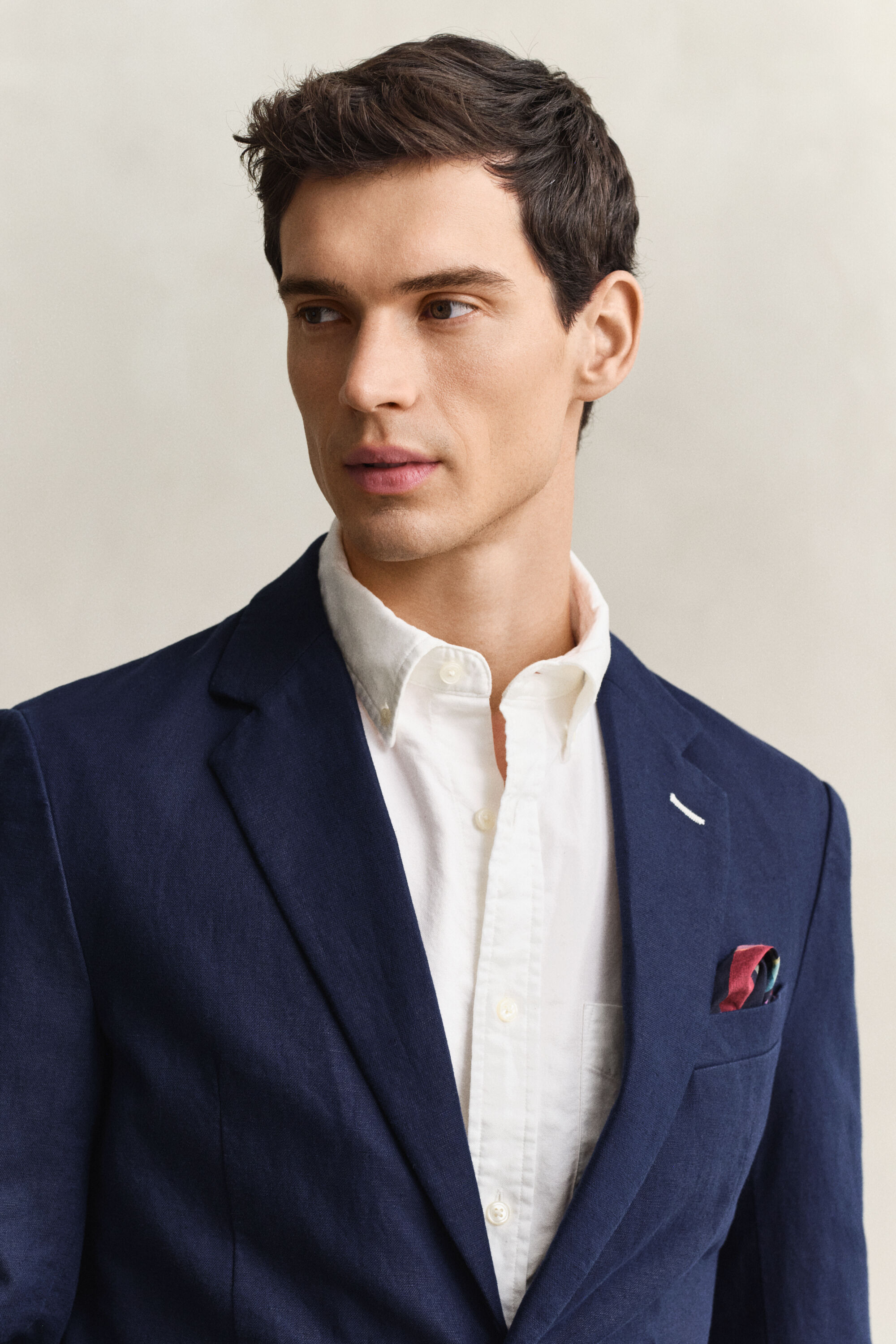 Giacca da abito in misto cotone testurizzato