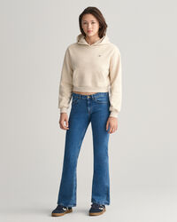 Felpa corta con cappuccio Shield Teen Girls