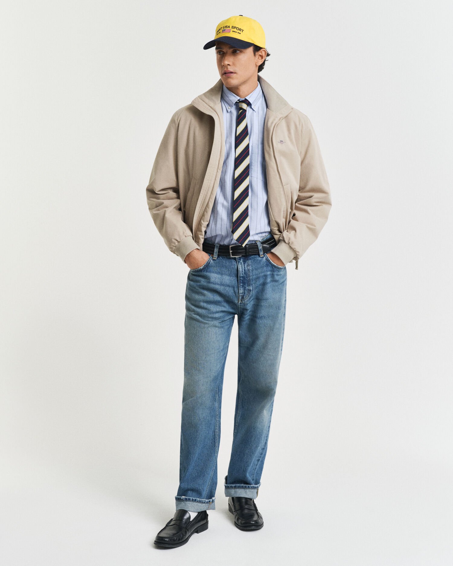 Camicia Oxford classica a righe regular fit