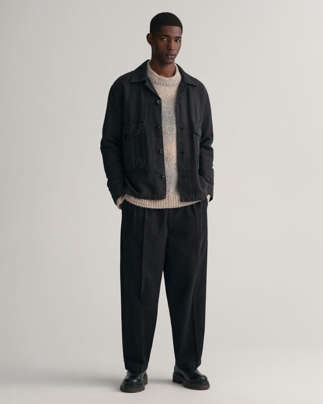 Pantaloni chino in twill con pinces