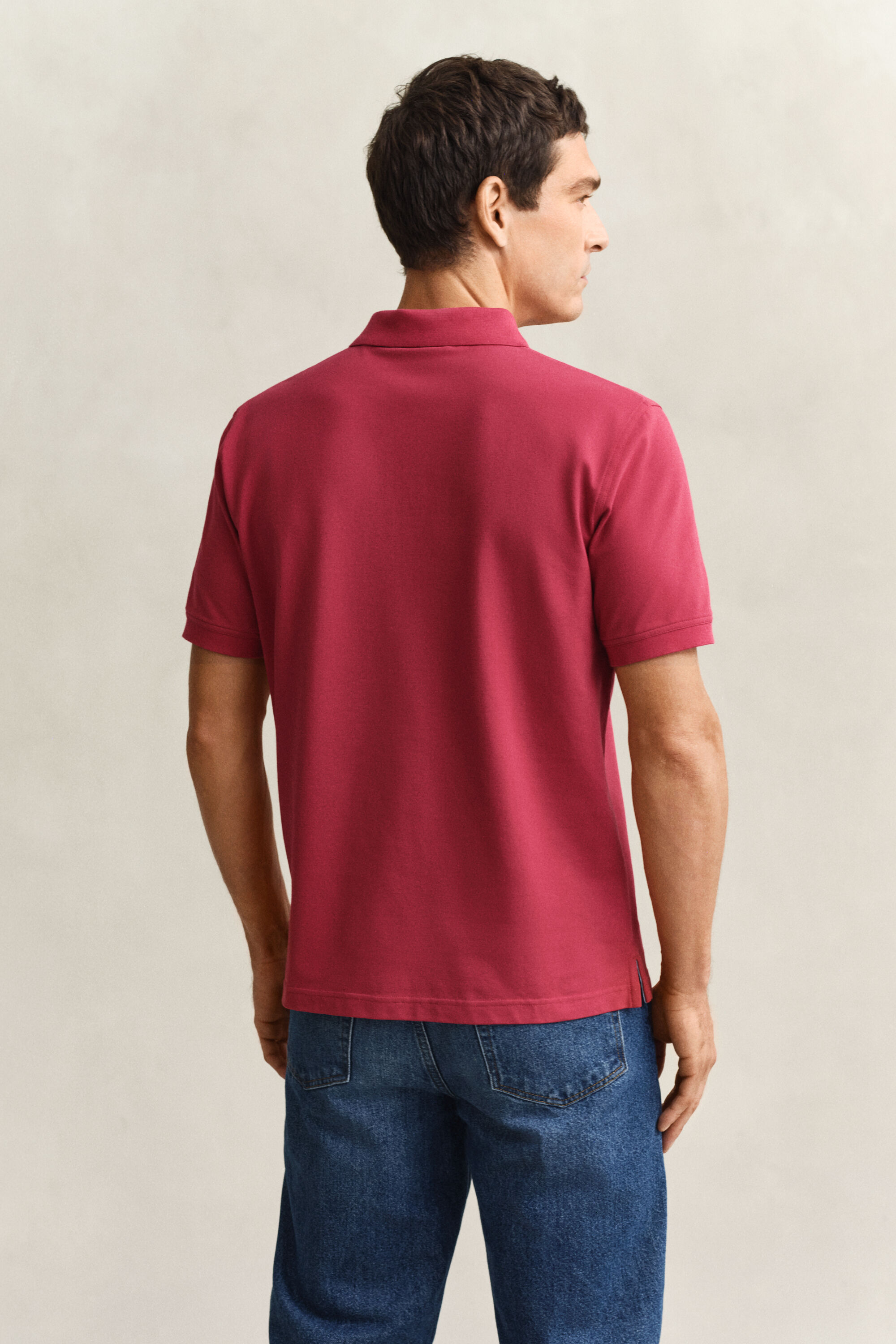 Polo in piqué a contrasto