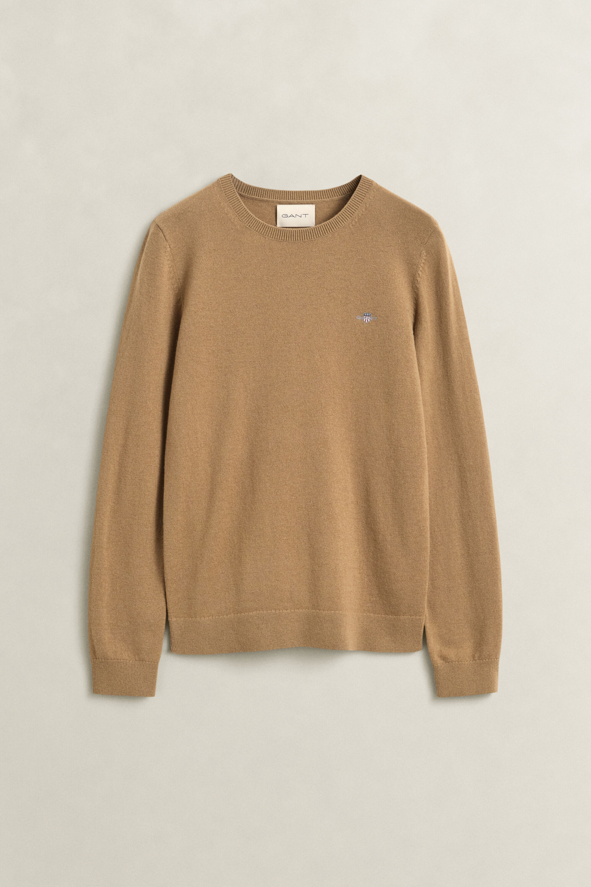 Maglia girocollo in lana e cotone