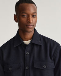 Camicia giacca in misto lana