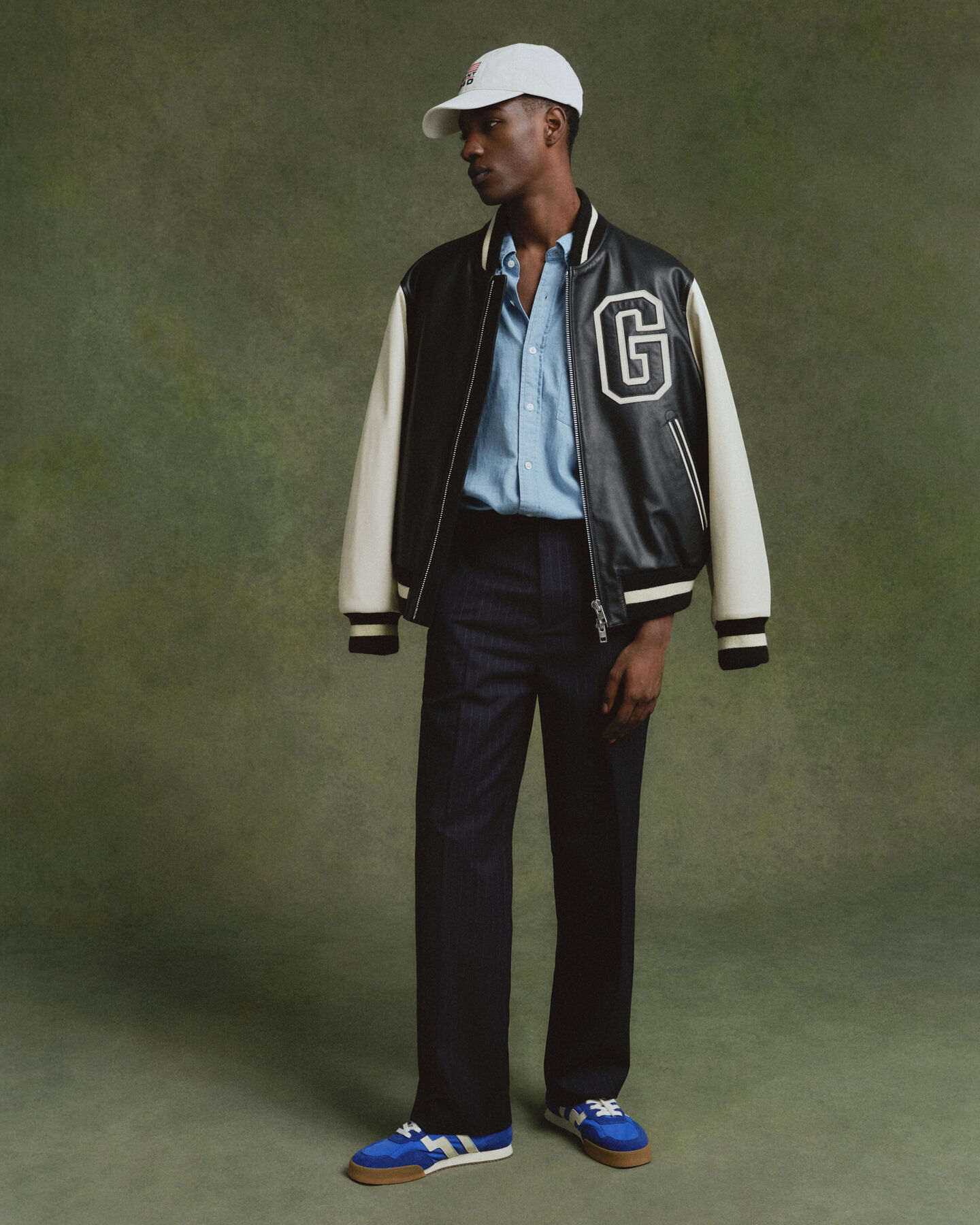 Pantaloni da abito gessato relaxed fit